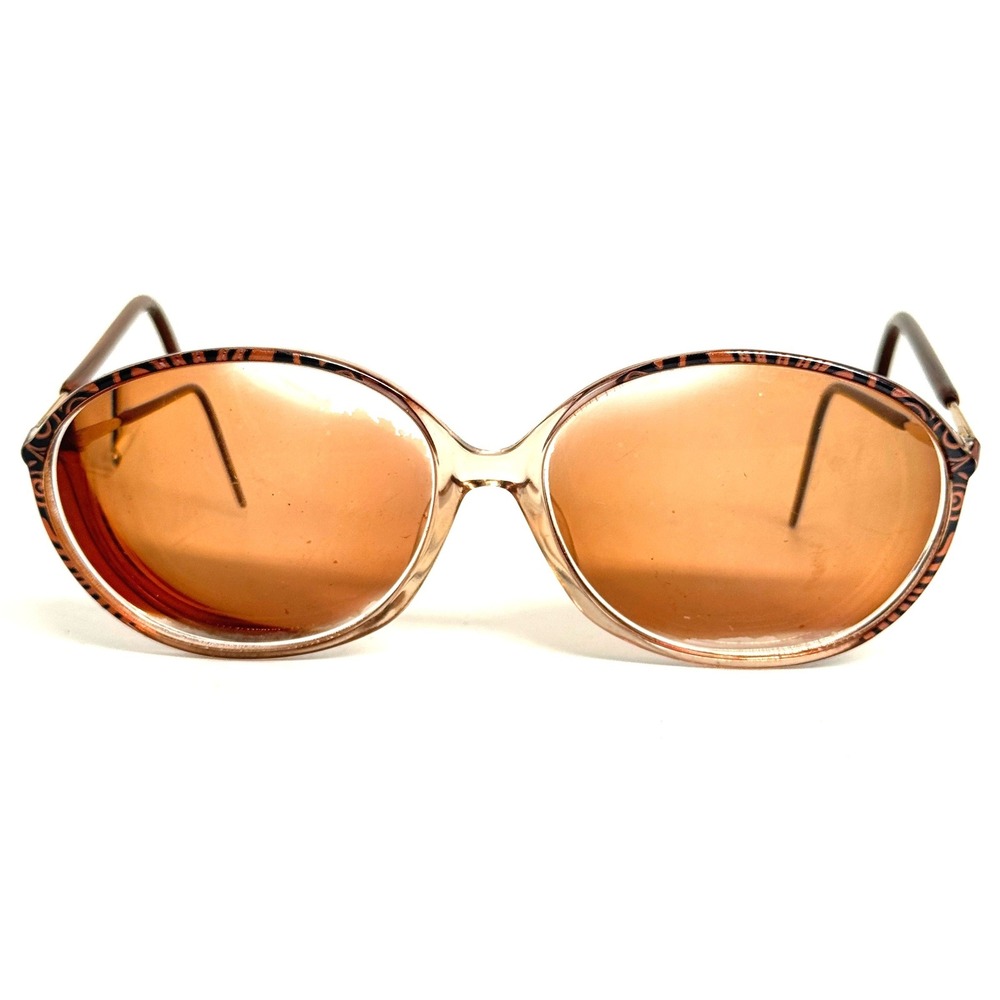 Silhouette Vintage Oversized Sunglasses Brown Amber Gradient Lens Austria Boho